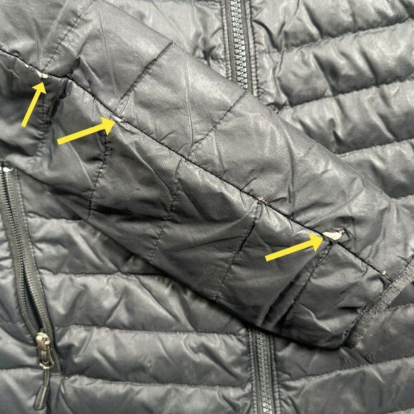 Mountain Hardwear Youth Medium Down Puffy Jacket Black Size Medium - Read - Picture 4 of 9